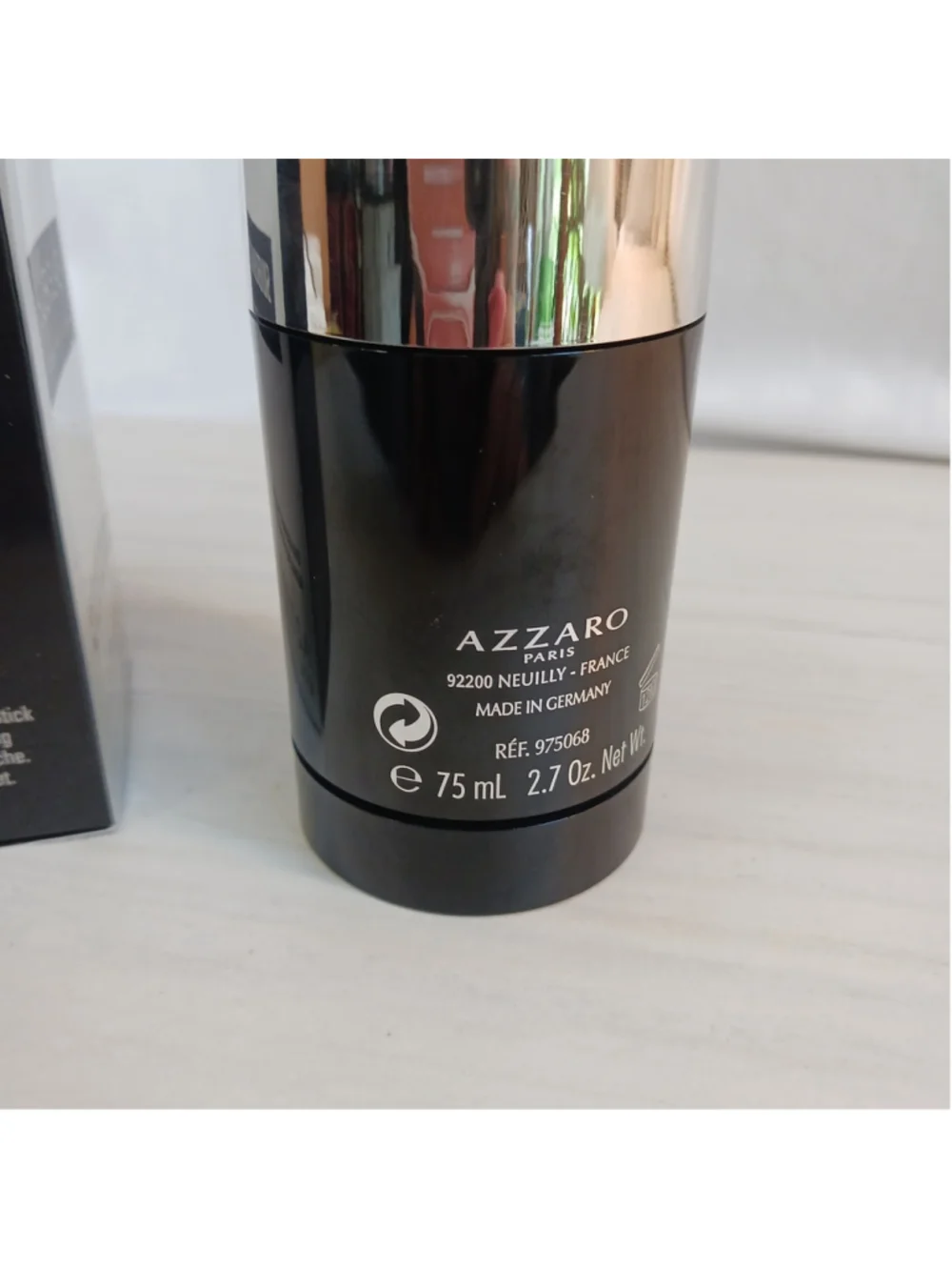 Silver Black Azzaro Stick Deodorant Alcohol-free Men's Fragrance Germany Paris